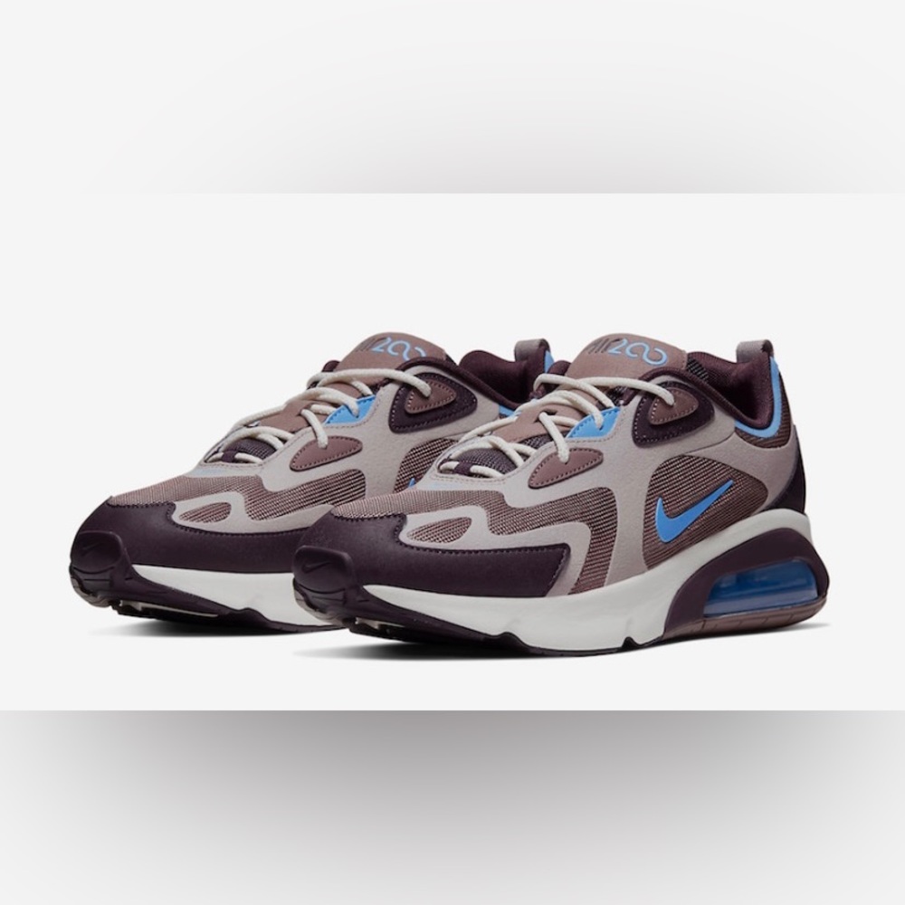 Nike Air Max 200 'Plum Eclipse' Sneakers | Brown | Women's Size 8.5